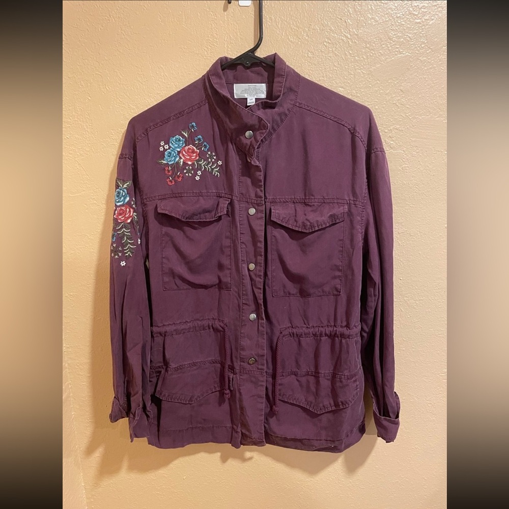 Cute Lyocell Jacket Floral Accents Size S